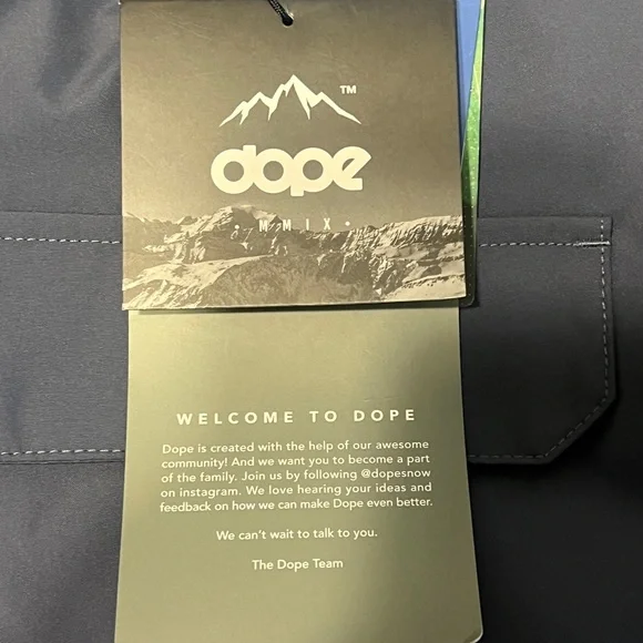 NWT Dope Iconic Snowboard Pants Men Metal Blue